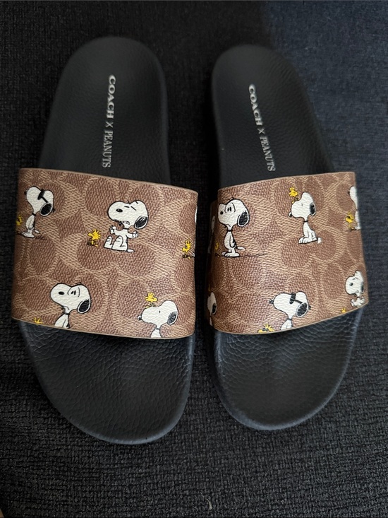 Coach Shoes - Coach x Peanuts Snoopy Graphic Slide Sandals